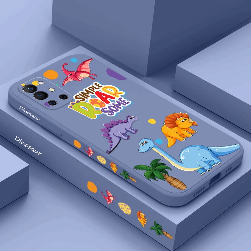 

Parade Dinosaurs Phone Case For Oneplus 9R 9RT 9 8T 8 7 7T Pro 5G Liquid Silicone Cover