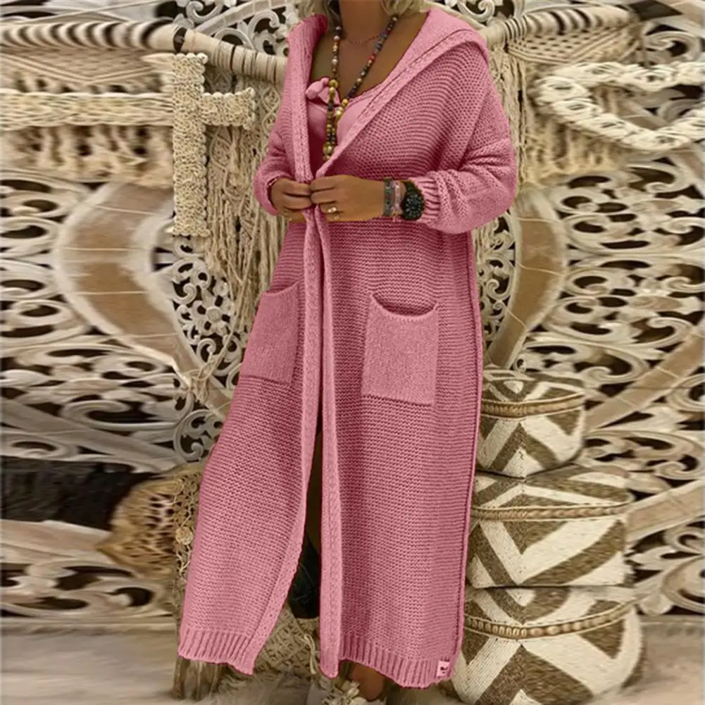 

Свободный трикотажный кардиган с длинным рукавом, с двумя карманами