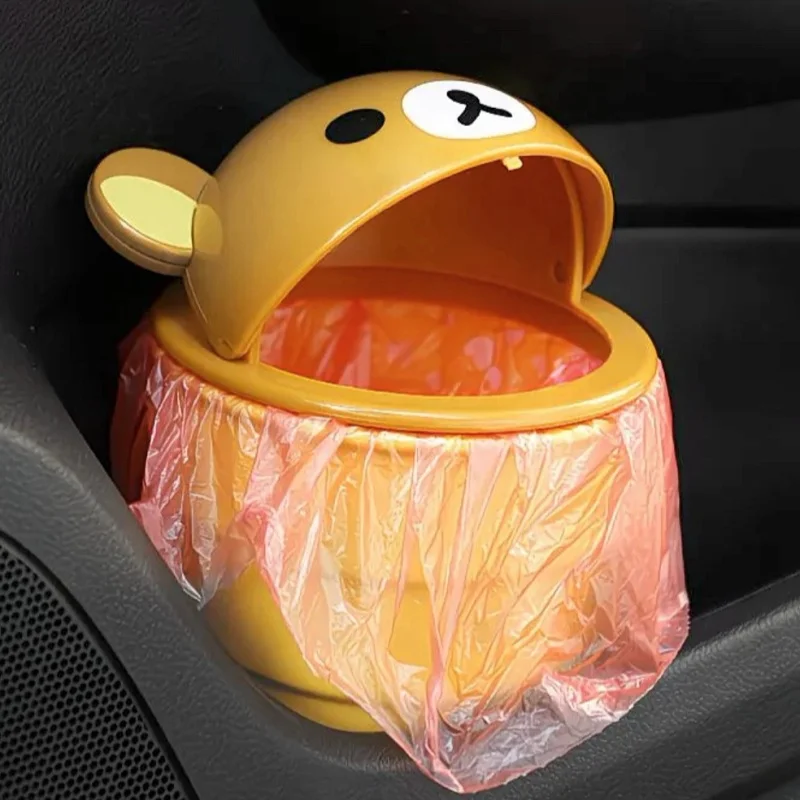 Настольная мусорная корзина Rilakkuma в форме чашки с откидной крышкой, декоративный органайзер для хранения, автомобильный контейнер для мусора, подарок на день рождения (art.: 3920dbe2df552) - 3920dbe2df552