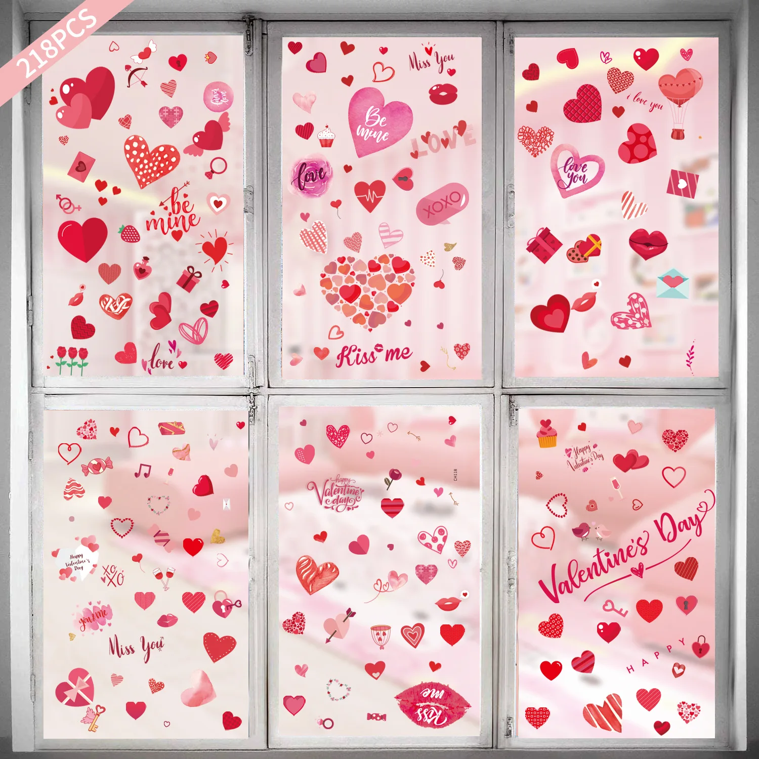 

2022 Valentine'sDay Sticker Display Window Glass Stickers Refridgerator Wedding Sticker Decoration