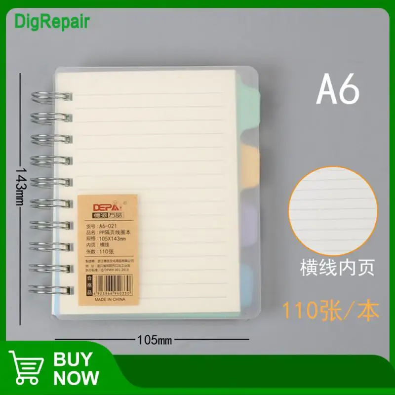 

Блокнот с горизонтальными линиями граффити, тетрадь с разделителем цветов, пустые страницы для рисования, дневника, спиральная тетрадь для ...