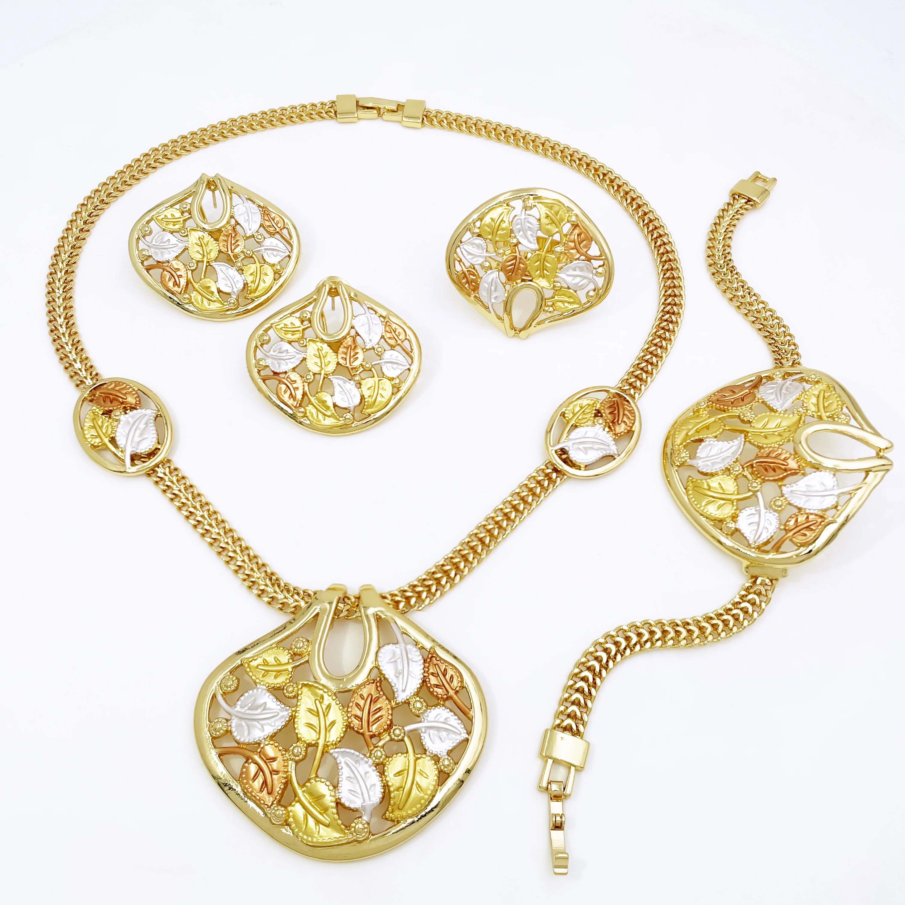 4 шт. африканский свадебный комплект украшений для женщин 18-каратное