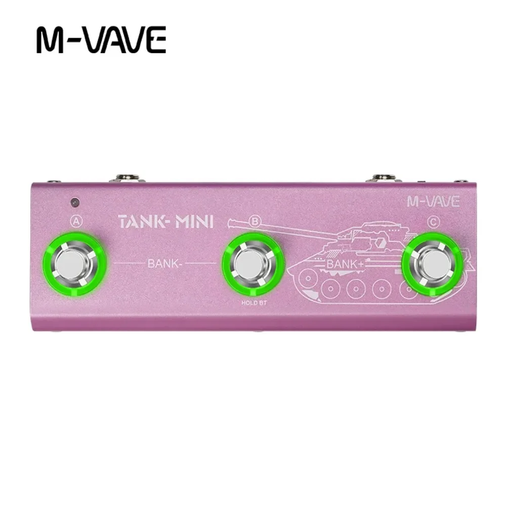 Фото M-VAVE Tank Mini/Tank G Multic Effect Гитара/педаль баса Поддержка ИК-записи и OTG, встроенная кабина, усилителя, эффектов задержки и реверберации №1