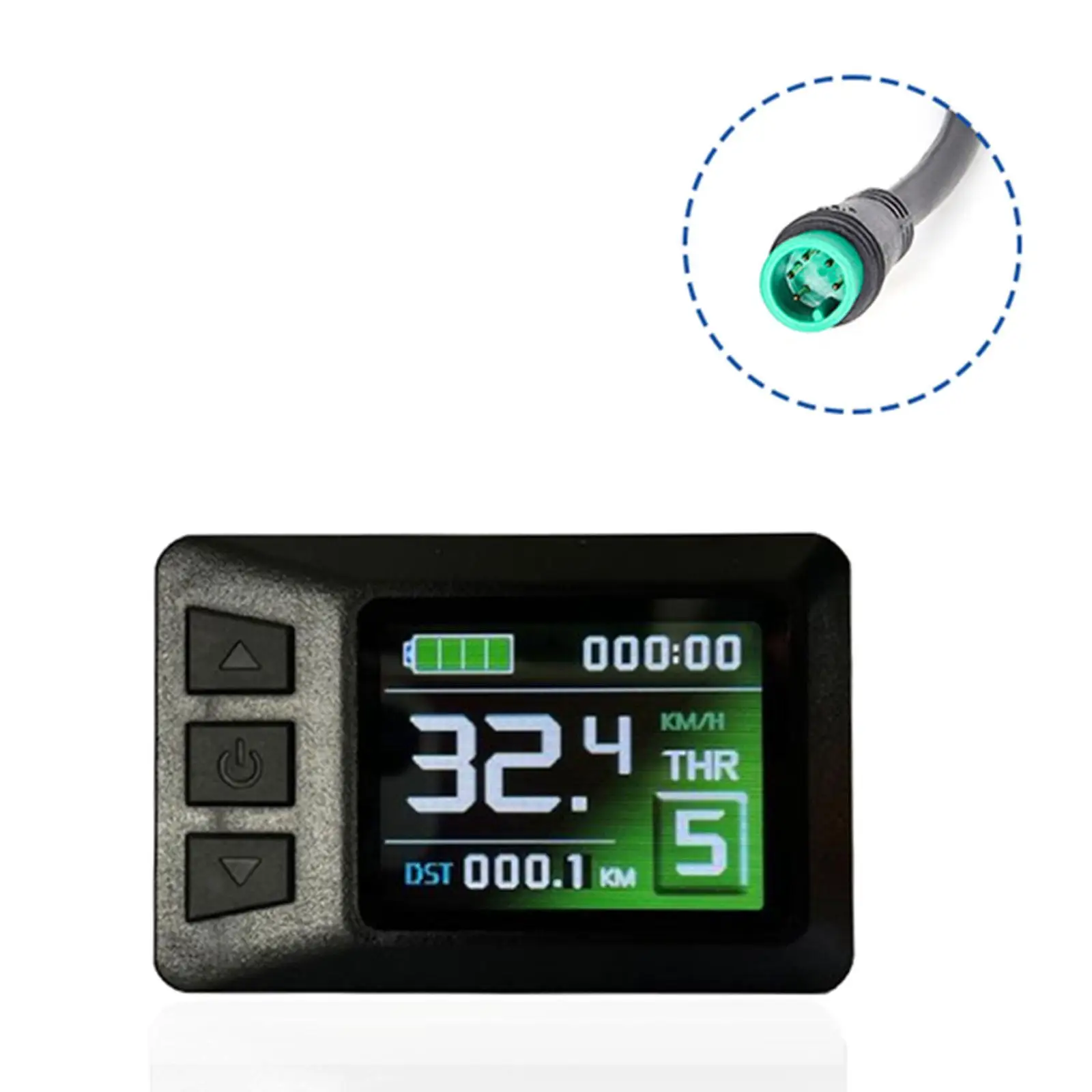 

Ebike LCD Display Computer KT-LCD8H Plug With USB Hole Smart Control Electric Bicycle Panel Black 2 Model Interface