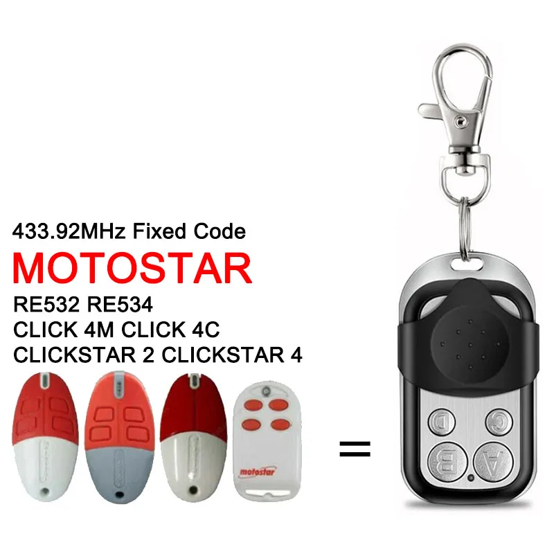 Для MOTOSTAR Дистанционное управление RE532 RE534 CLICK 4M 4C CLICKSTAR 2 4 433.92MHz