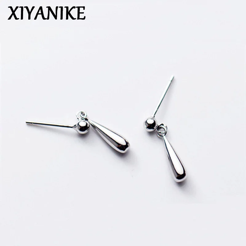 

XIYANIKE Sweet Glossy Round Bead Waterdrop Stud Earrings For Women Beauty Fashion New Piercing Jewelry Girl Gift Party сережки