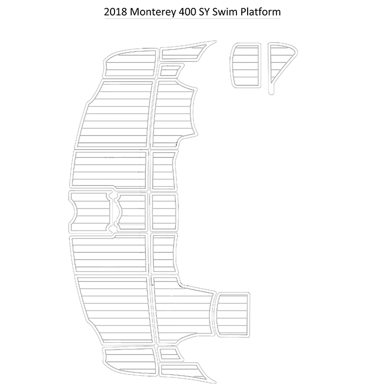 2018 Monterey 400 SY Swim Platform Boat EVA Faux Foam Teak Deck Floor Pad