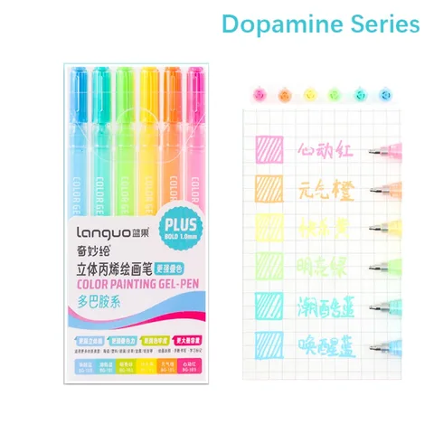 6-цветная акриловая гелевая ручка