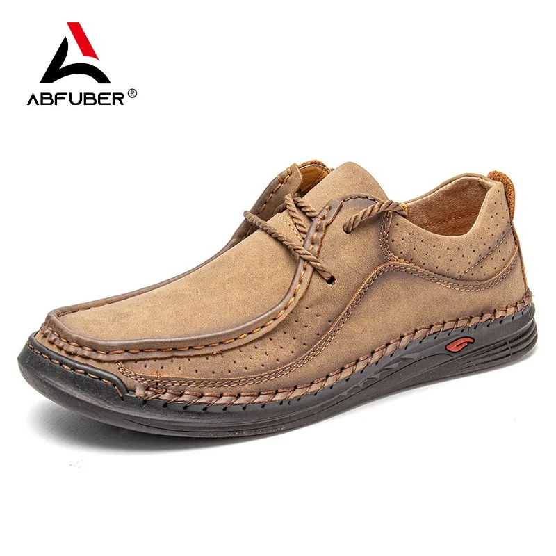 

Hand-stitching Leather Shoes Men Casual Sneakers Comfty Driving Shoe Breathle Leather Loafers Men Shoes Design Moccasins