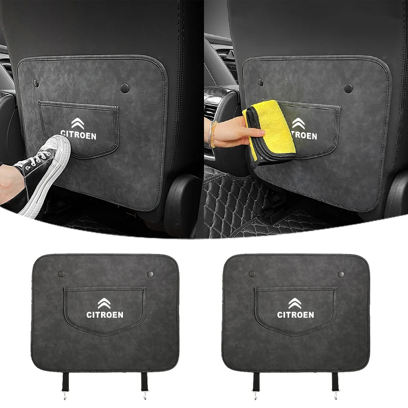 

Car Seat Back Cover Protector Kick Clean Mat Pad Anti Kicked Dirty For Citroen C3 C4 C5 C6 C8 C4L DS3 DS4 DS5LS DS6 Accessories