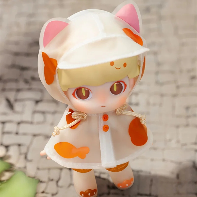 

New Anime Lovely Dimoo Raincoat Kitten Bjd Doll Fgiure Pvc Model Style Figurine Collect Decorate Toy Statue Kids Christmas Toy