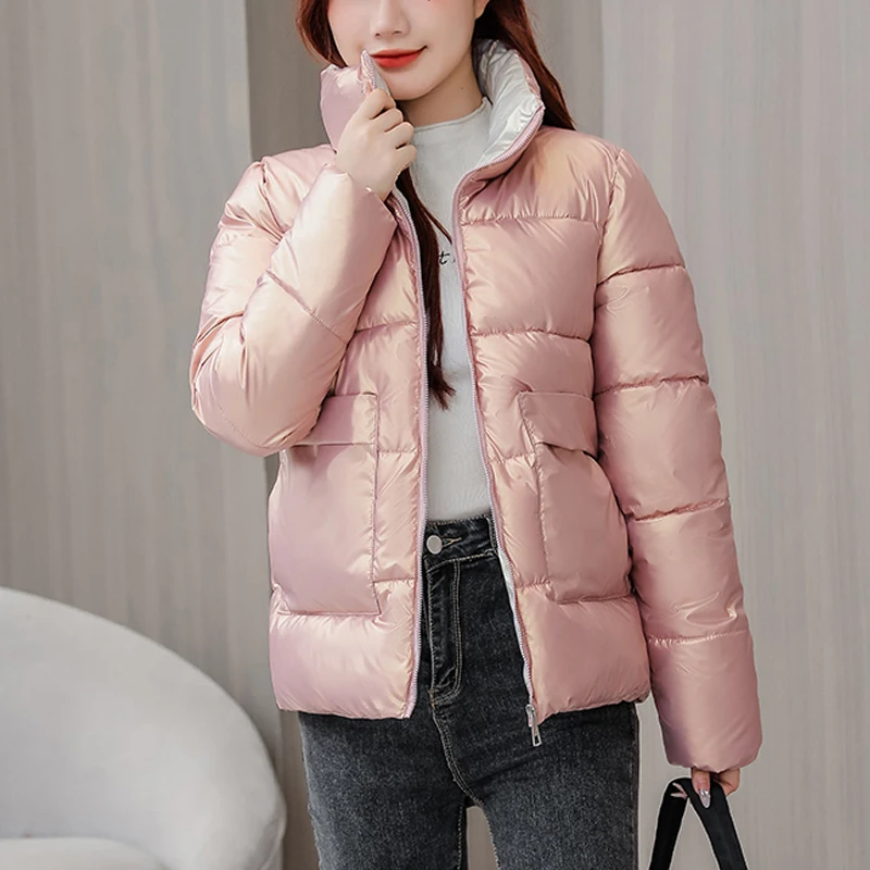 Women Winter parkas 2022 New Solid thicken warm windproof jackets snow coat for female size