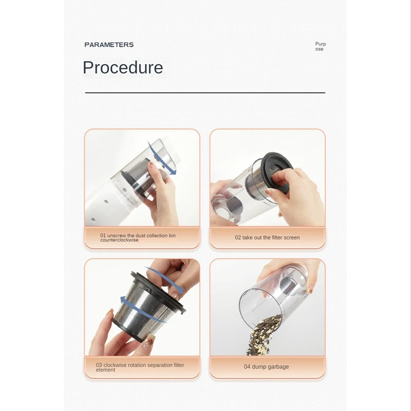 Беспроводной автомобильный пылесос 19000 Па