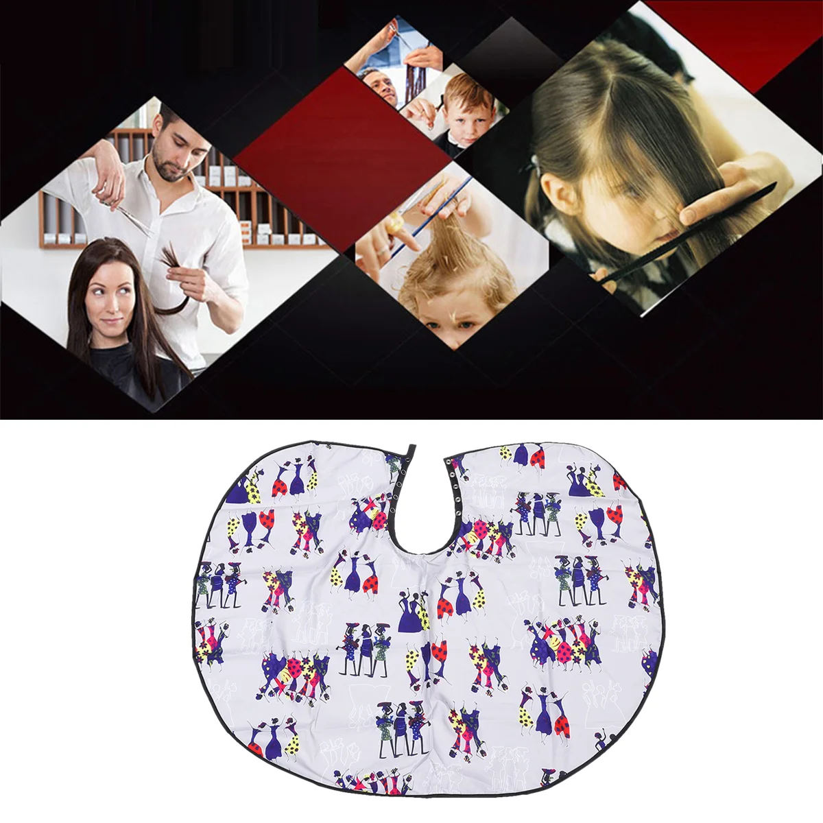 

Home for Hair Cutting Cloak Salon Capes Short Hairdressing Apron Waterproof Reusable 1pc