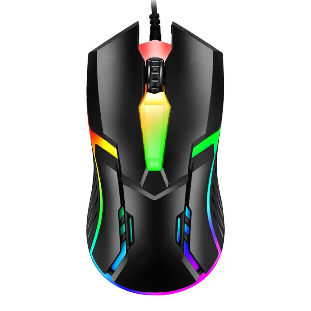 

High-quality RGB Mouse Widely Compatible Lightweight USB Mouse 1600DPI Gaming PC Mouse for Office Wired Mouse