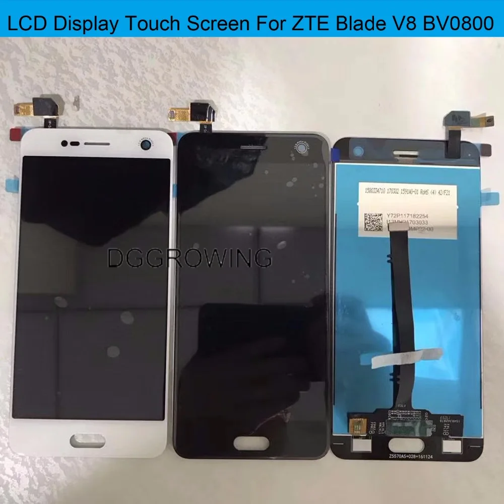 

10 PCS/Lot 100% Original 5.2" LCD Display For ZTE Blade V8 BV0800 LCD With Touch Screen Digitizer Assembly For ZTE Blade V8 LCD