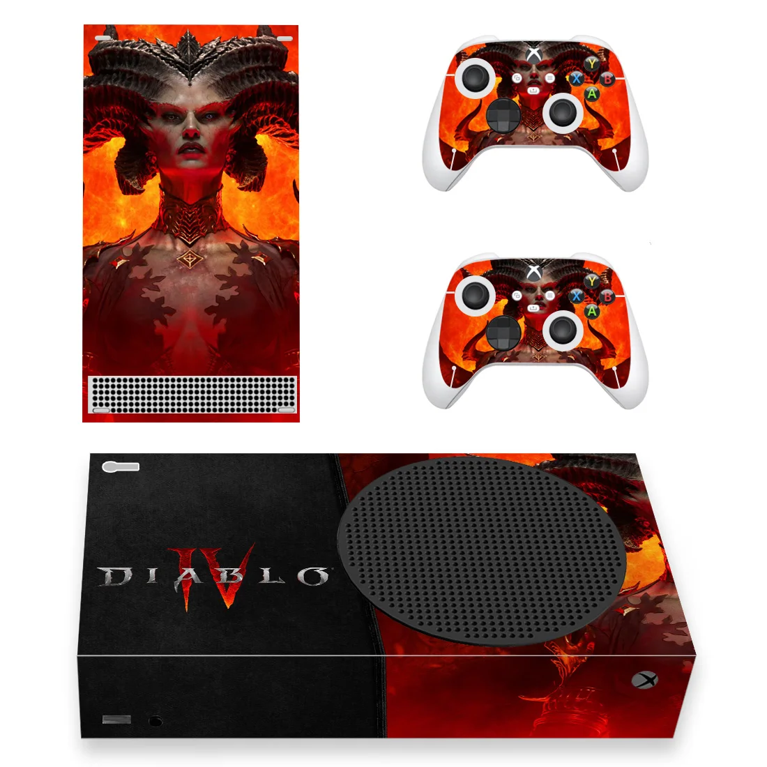 

Diablo IV 4 Skin Sticker Decal Cover for Xbox Series S Console and 2 Controllers Xbox Series Slim Skin Sticker Vinyl