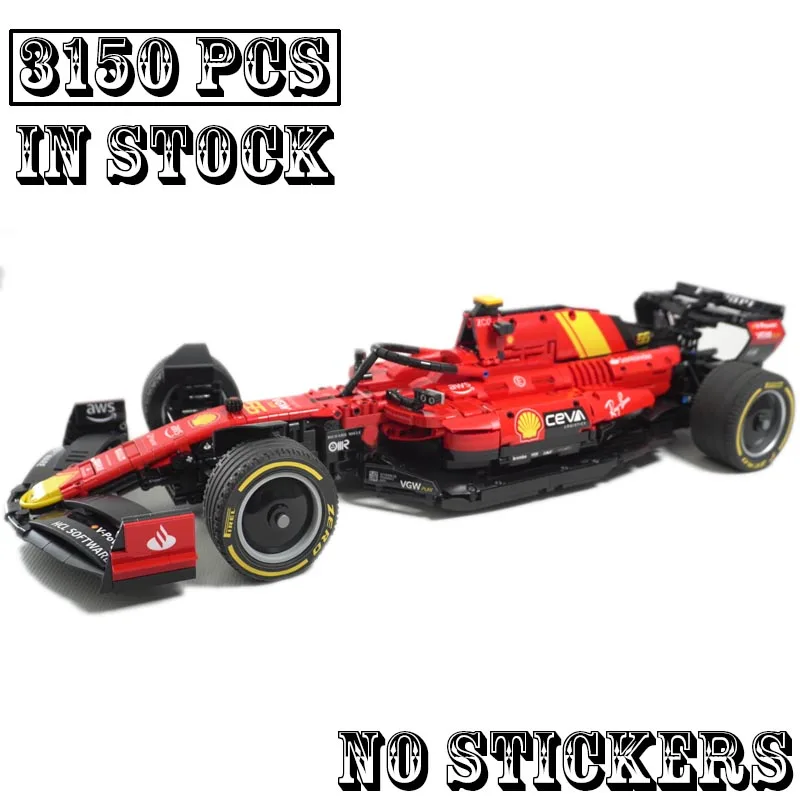

New MOC-157480 F1 SF-23 Italian GP Livery 1:8 Scale Formula 1 Race Car Model Buiding Creators Block Bricks Toys Birthday Gifts
