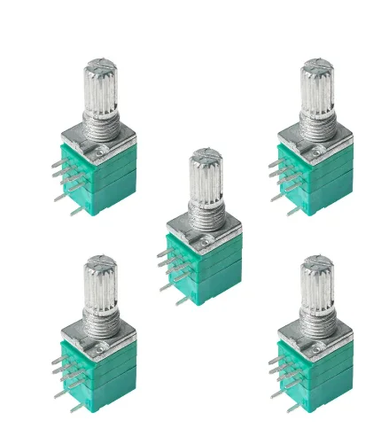 5 шт. RV097NS 5K 10K 20K 50K 100K 500K с переключателем аудио вал 15 мм уплотнительный