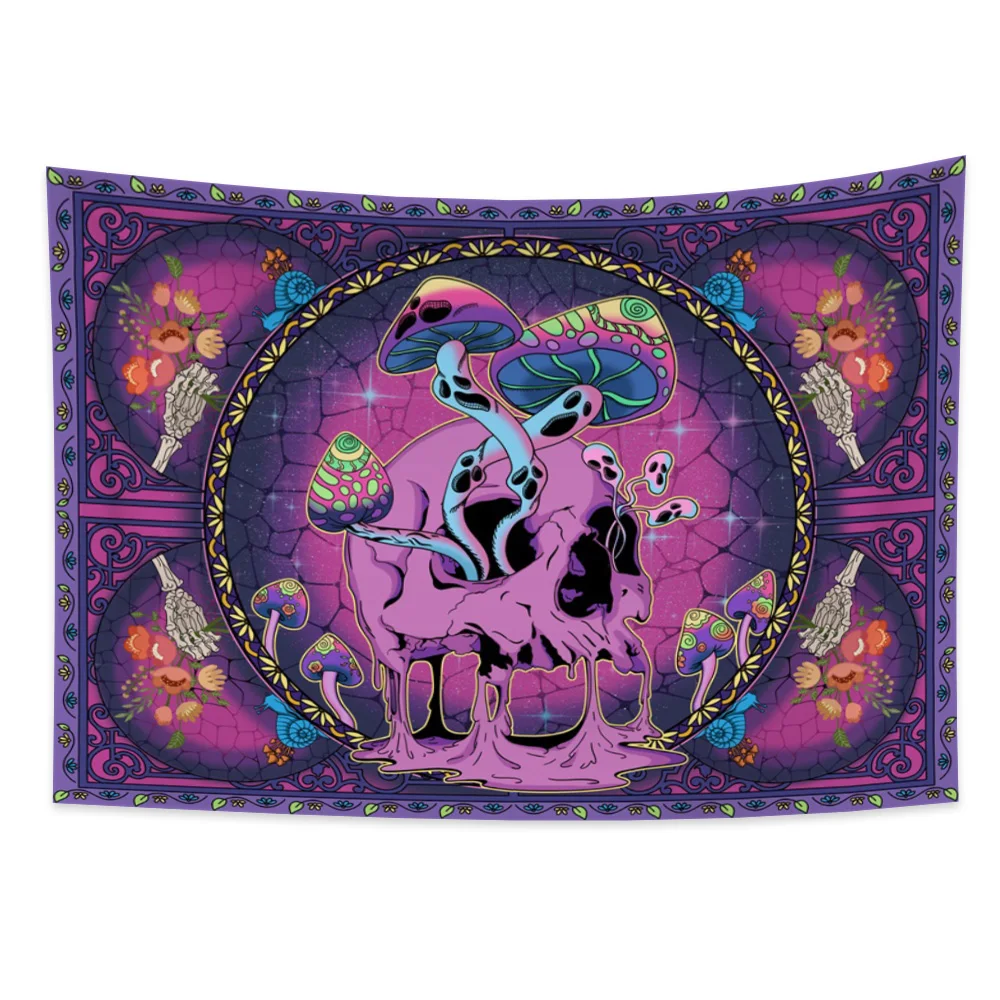 

Aesthetics Psychedelic Mushroom Indian Mandala Tapestry Wall Hanging Bohemian Gypsy Psychedelic Tapiz Witchcraft Tapestry