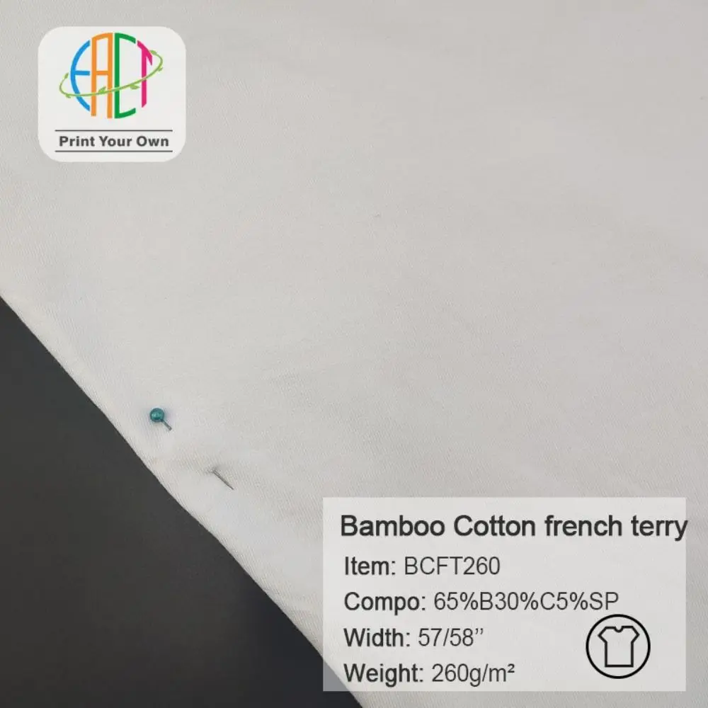 BCFT260 хорошая цена цифровая на заказ Бамбуковая хлопковая лайкра французская