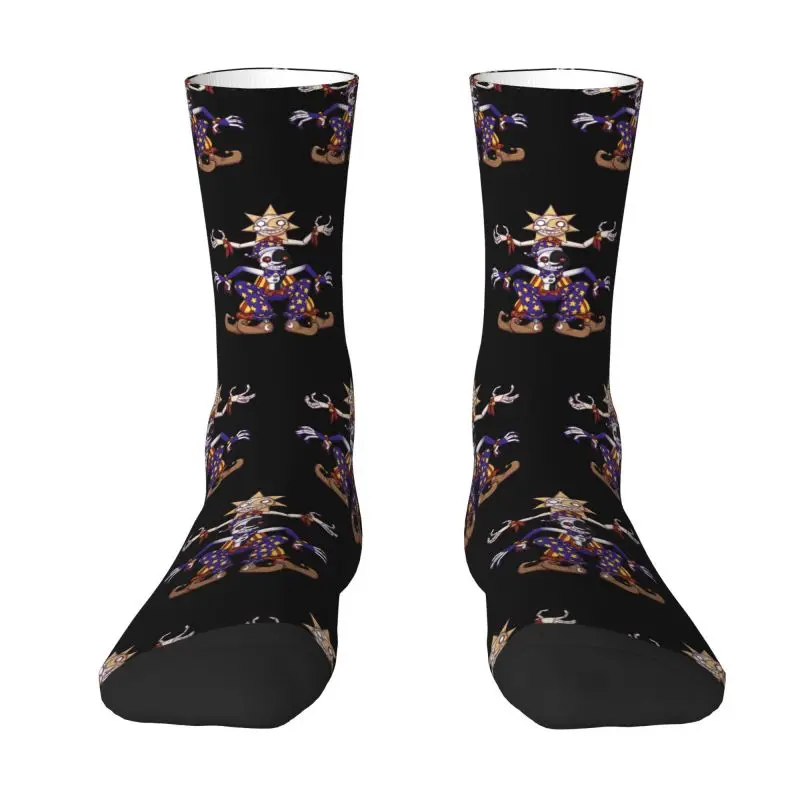 

Fnaf Security Breach Sun And Moon Men's Crew Socks Unisex Fashion Animation Game Spring Summer Autumn Winter Dress Socks