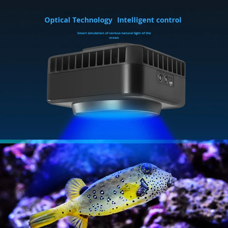 Фото Светильник для аквариума Jebao GSQ Smart Marine Coral Light с Wi-Fi управлением, антибликовый, многоцветный, полный спектр, для аквариумов с рыбами. №3