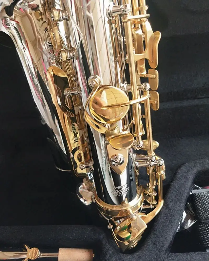 

New Arrivals Alto Saxophone A-W037 Nickel Plated Gold Key Super Professional High Quality Sax