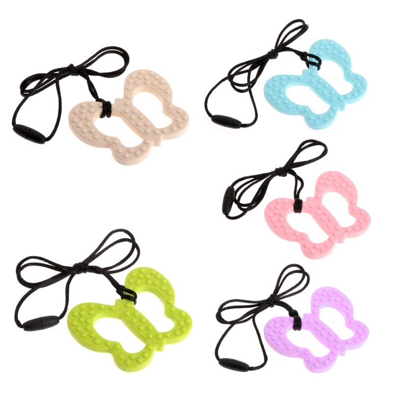 

for butterfly Shaped Silicone Baby Teething Toy Food Grade Teether Grind Babys