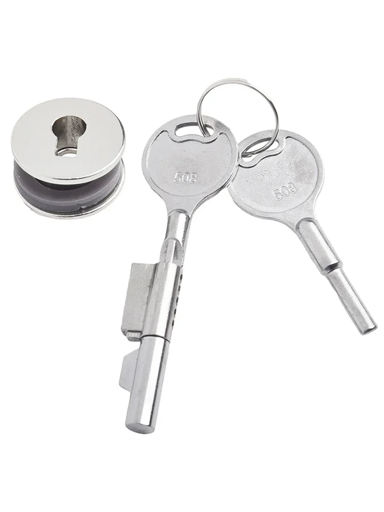 1 комплект замок для раздвижных стеклянных дверей с ключом витрина хромированной