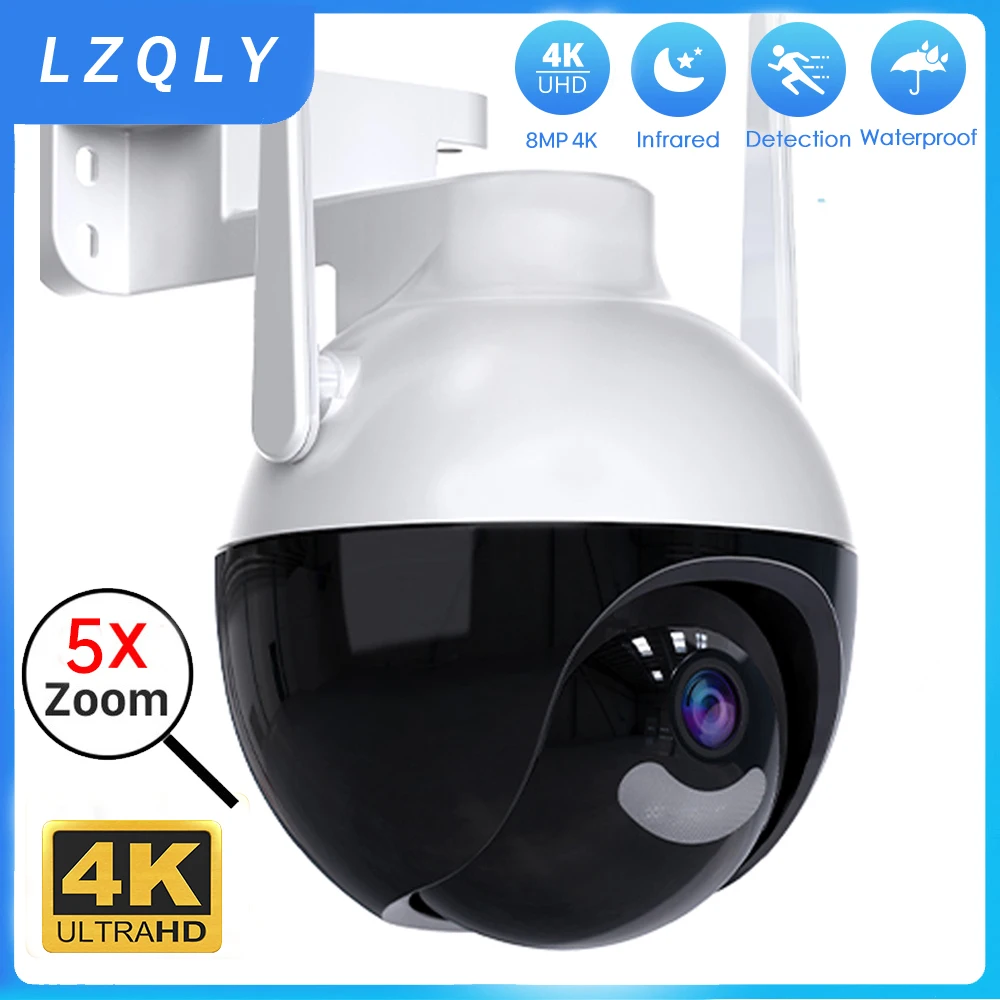 

4K 8MP Full Color WIFI Surveillance Camera PTZ IP Camera Outdoor Wireless Dome AI Humanoid Detection CCTV Security Camera ICsee