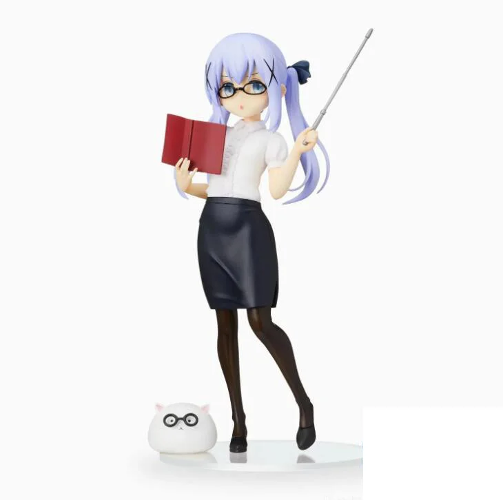 

Japanese 2022 original anime figure Is the order a rabbit Kafuu Chino/Hoto Kokoa Teacher ver acition figure