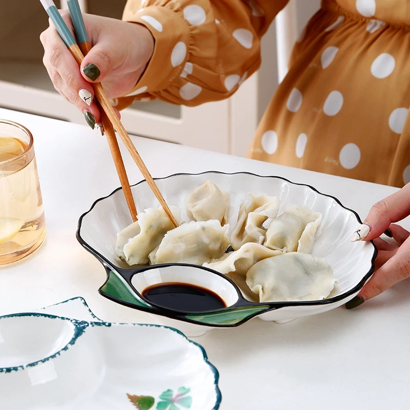 Столовая посуда для завтрака в форме ракушки с разделением цветов обеденные