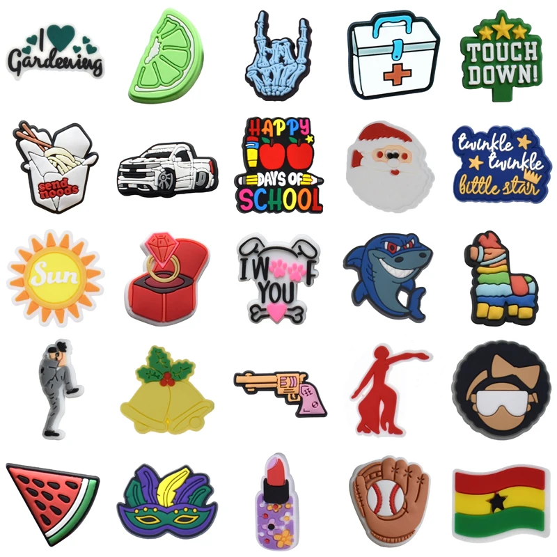

Packs Shoes Accessories Wholesale Bulk Women Charm Men Gifts Kids Para Pins Set Jeans Decorations for Crocs Shoe Charms Girl Boy
