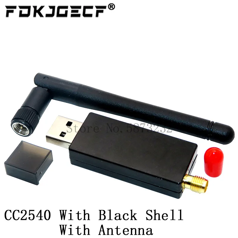 Фото Эмулятор Zigbee CC2531 CC-Debugger USB-программатор CC2540 Sniffer с корпусом + антенной Разъем модуля Bluetooth Кабель загрузки №4