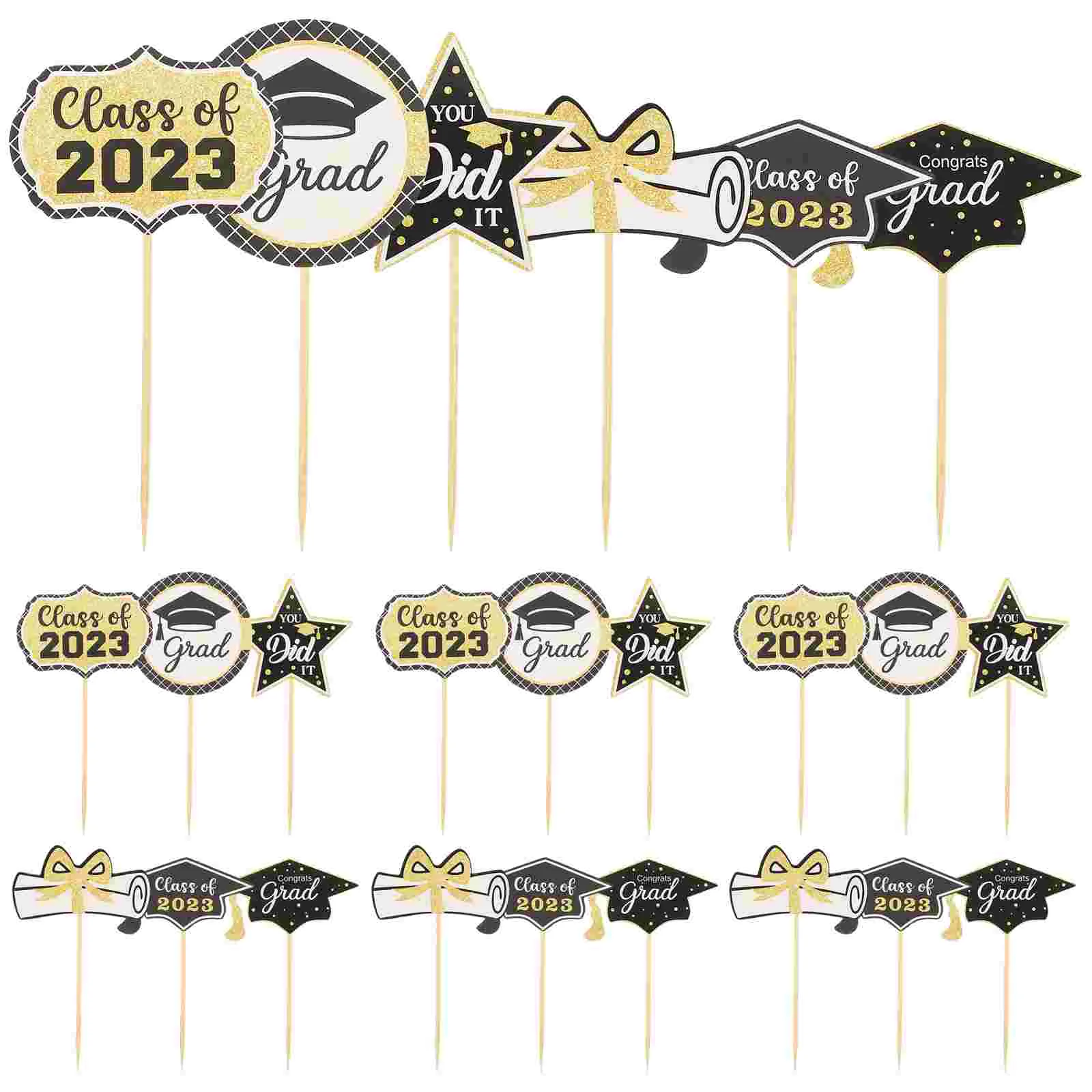 

Graduation Season Cake Insert Decoration Cupcake Topper Ornament Table Decorations