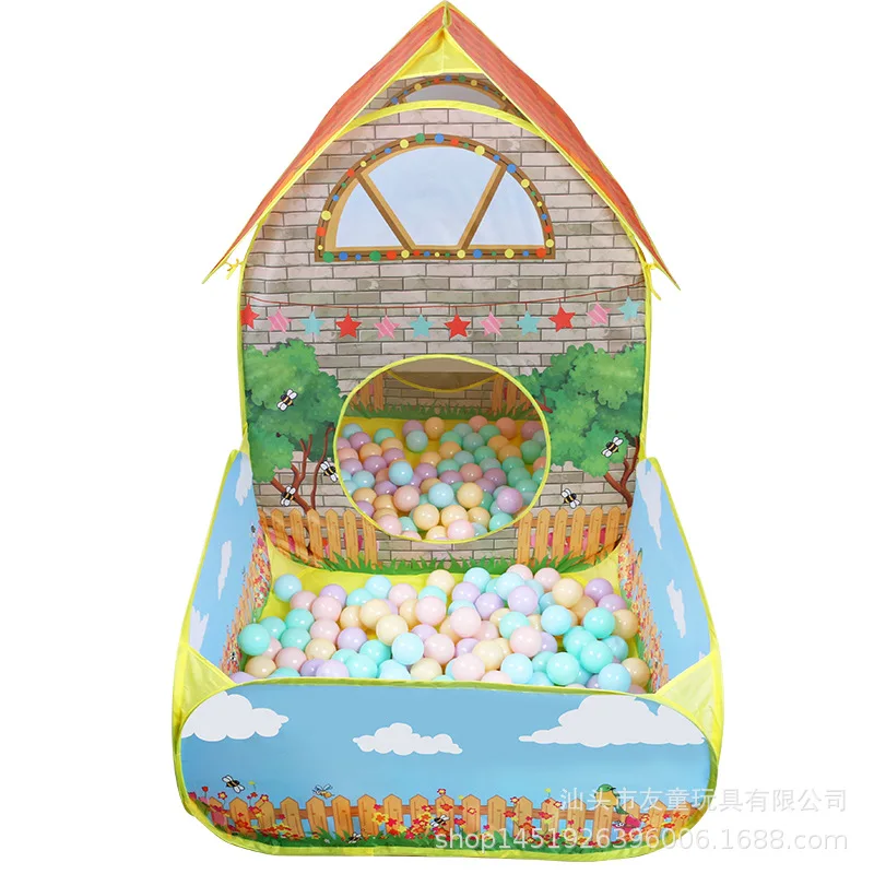 Детский игровой домик-палатка с бассейном для шариков Океан, большое пространство, вилла в саду, игрушка.