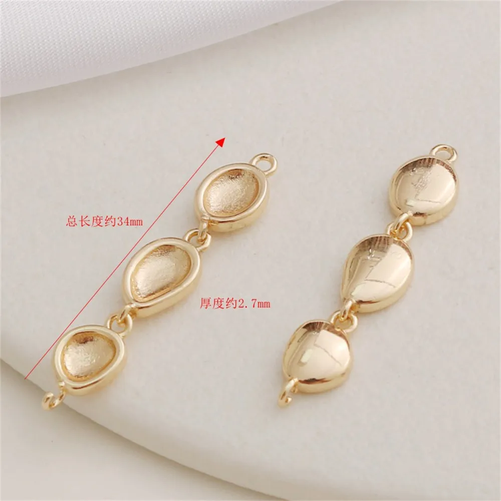 14-каратное золото сохранение цвета гальванический белый K нерегулярный кулон в