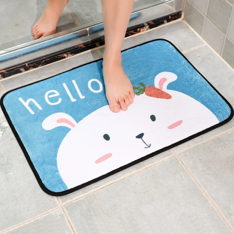 

Cartoon small animal floor mat door mat household bathroom absorbent kitchen bathroom bedroom carpet absorbent non-slip floormat