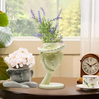 home decor resin vase decoration home flower pot sculpture flower vase crafted figurines statue luxury living room decoration