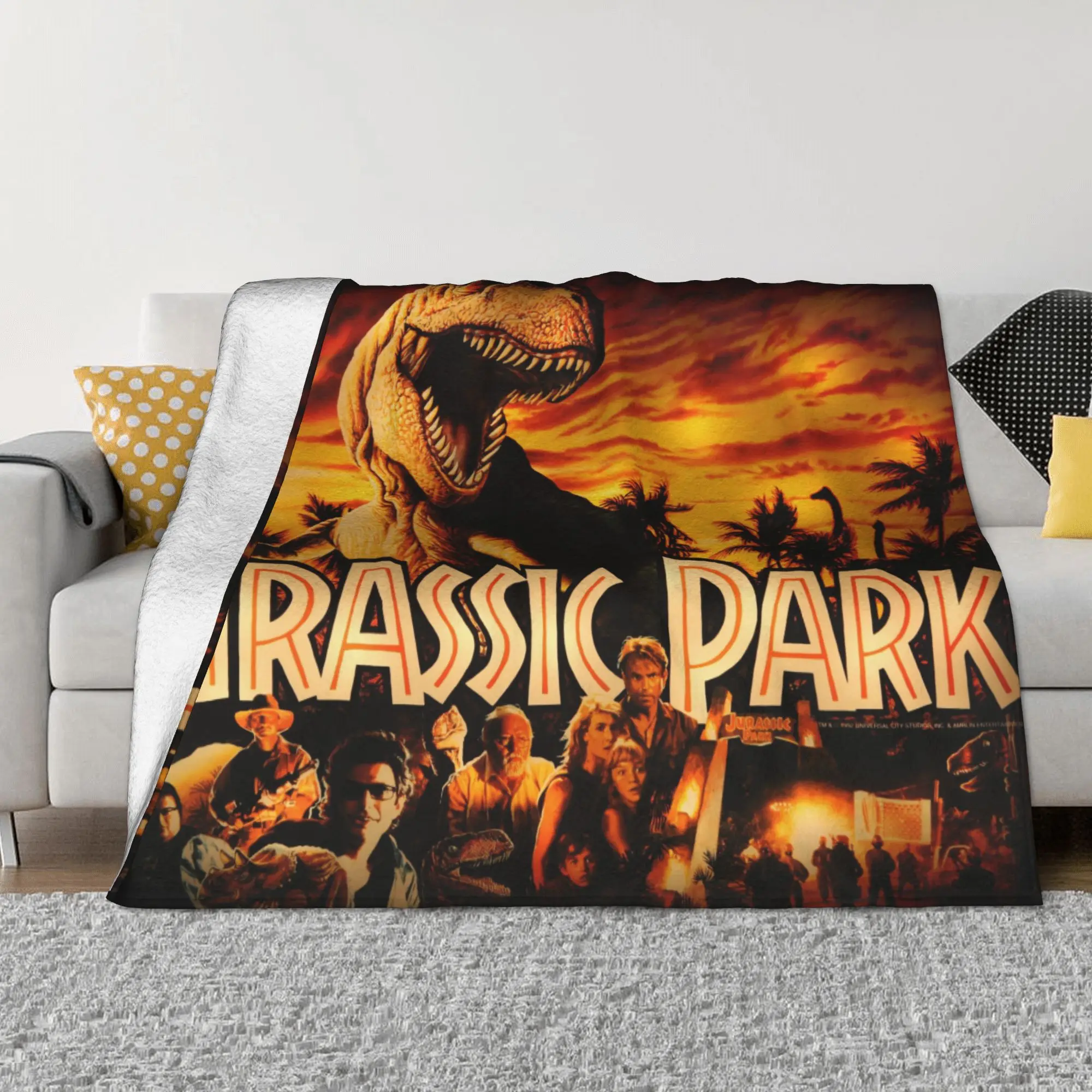 Парк Юрского периода динозавр 3D мультяшное одеяло флисовое осенне-зимнее