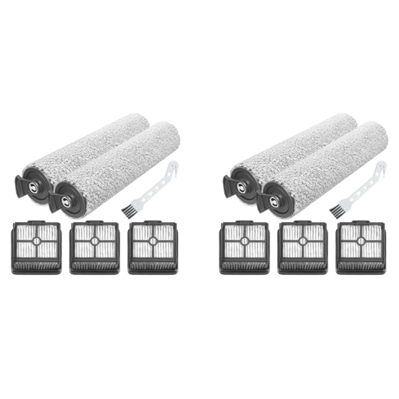 

2 Set Roller Brush Hepa Filter Replacement For Xiaomi Dreame H11 / H11 Max Wet And Dry Vacuum Cleaner Spare Parts