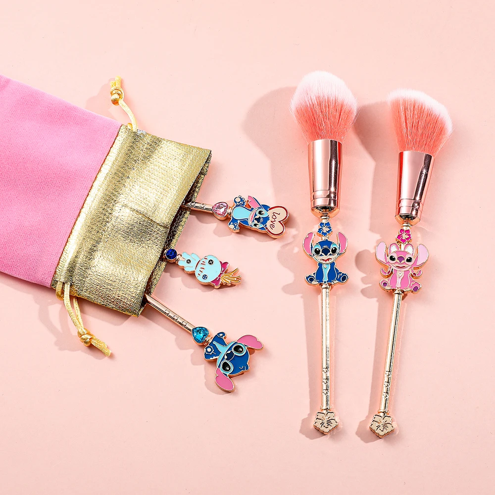 Кисти для макияжа Lilo &amp Stitch женщин косметическая кисть Kawaii Model тени век консилер