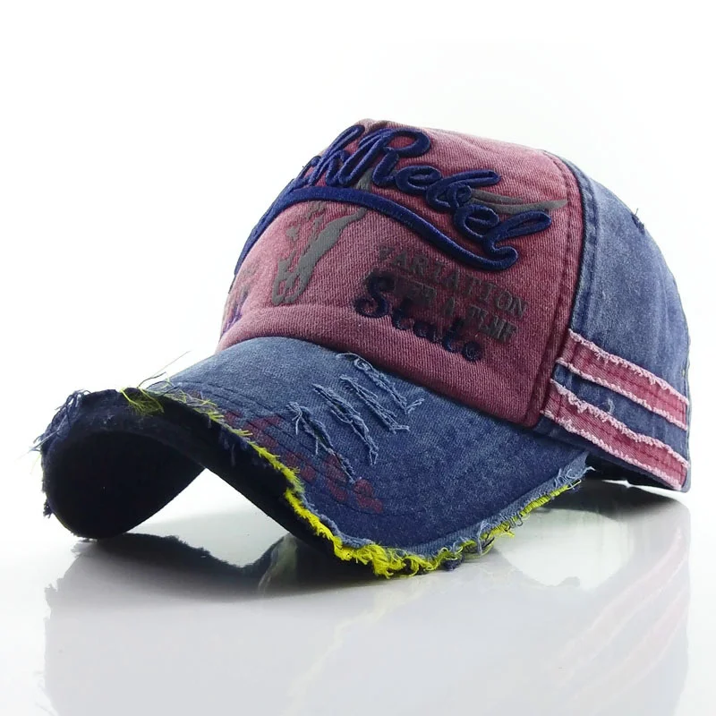 

Spring Letter Embroidery Old Bull Head Baseball Cap Snapback Hat Summer Men's Ms. Sports Sun Hat Motorcycle Washed Cap