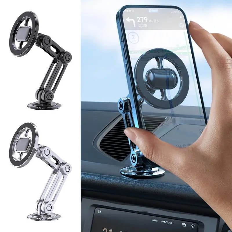 

Universal Telescopic Car Dashboard Holder Magnetic Car Phone Holder Stand Magnet Automobile Compatible Smartphone Magnet Mount