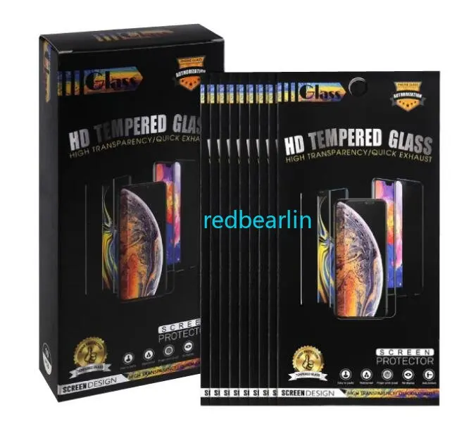 10 in 1 Universal Paper Retail Box Package Packaging For iphone 12 13 14 Samsung Htc lg Tempered Glass Screen Protector Film