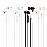 m18 3 5mm wired earphone electroplating bass stereo in ear earphone with mic handsfree call phone headset for android ios