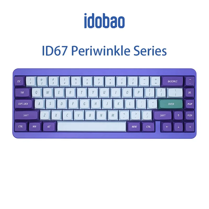 Idobao ID67 пользовательская клавиатура Горячая замена Проводная собранная механическая клавиатура фиолетовая алюминиевая клавиатура с переключателями EMA PBT Keycaps