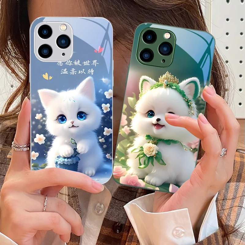 Фото Чехол для телефона из закаленного стекла для IPhone 16 Pro Max 15 Pro 14 13 12 Mini 11 XS Max XR 7 8 Plus SE 2022 №3