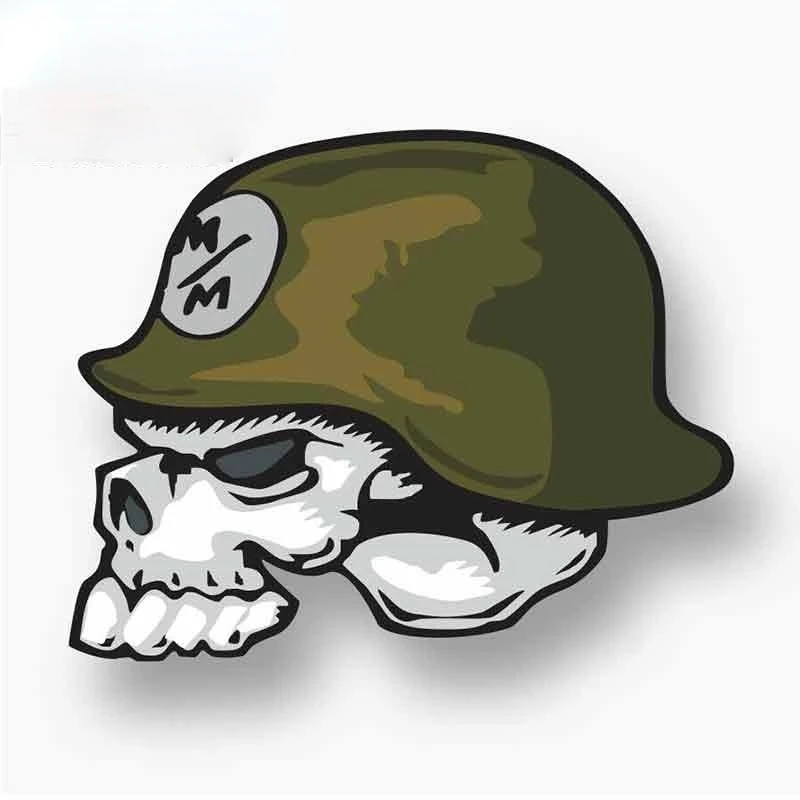 

13cm X 11cm Classic for Metal Mulisha Skull Helmet Logo Oem Car Stickers Vinyl JDM Bumper Trunk Scratch-proof Camper Decal